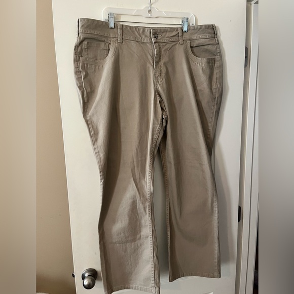 Riders by Lee Pants - Lee Riders Tan Khaki Cotton Spandex Blend Pants Women’s Size 22W